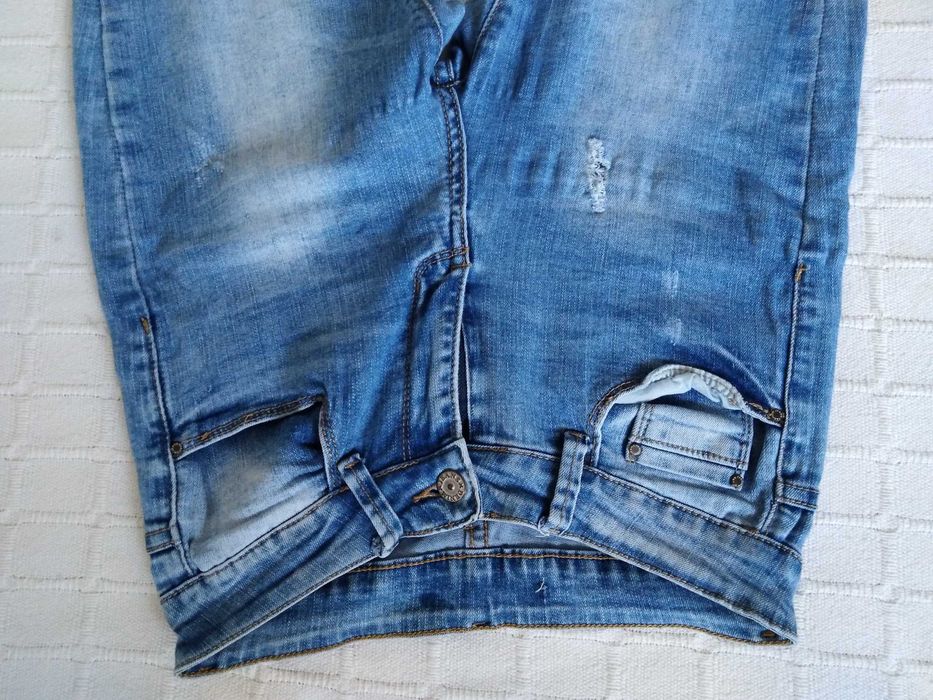 Calças Ganga Azuis Denim Jeans S/36