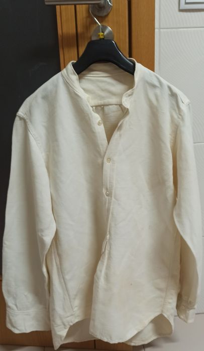 Camisa de linho antiga de trage de rancho Folclórico em ótimo Estado