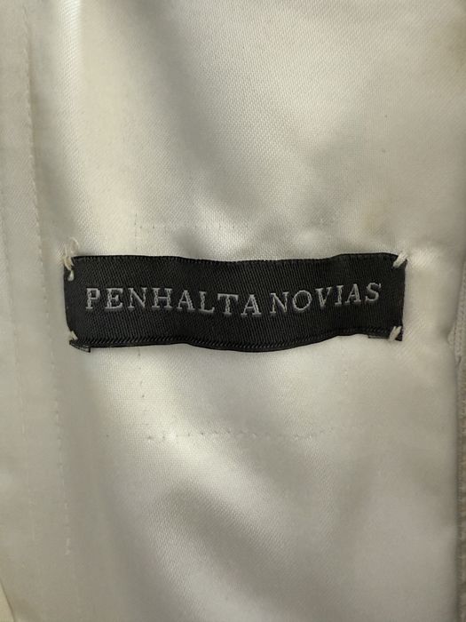 Vestido Noiva Penhalta Costura Druida marfim PT42 EU40 Uk12 com cauda