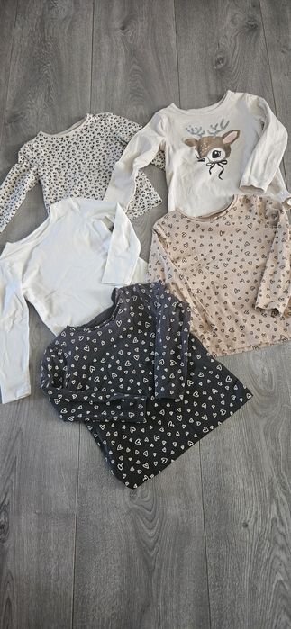 Bluzki na długi rękaw r 98/104 H&M
