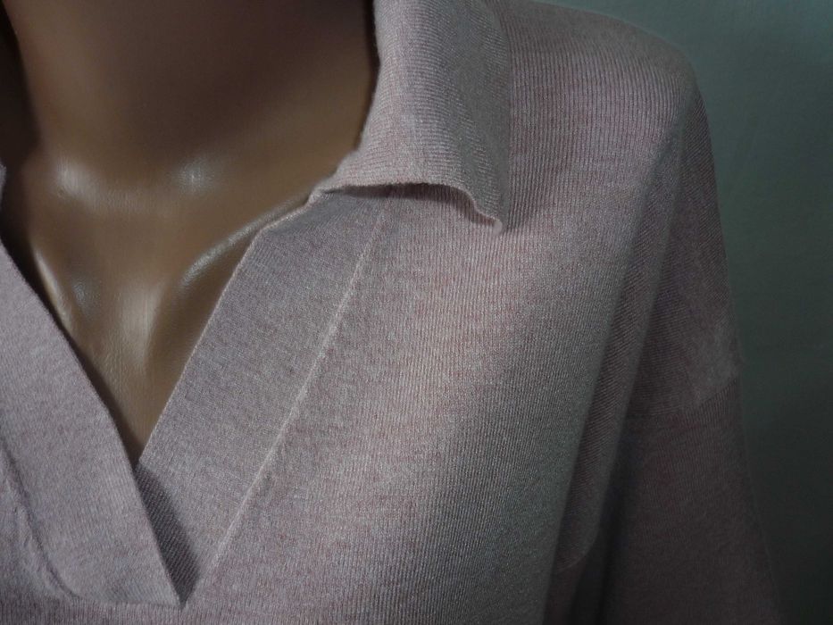 F&F світло-бузковий светр поло оверсайз широкий рукав великий розмір