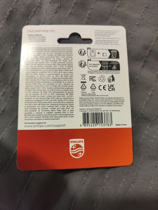 Karta pamięci microSD pojemność 128 GB Philips do telefonu smartfona