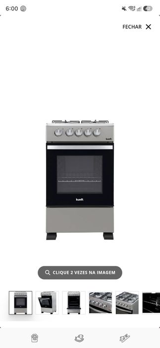 Fogão KUNFT KBGS9954 IX (55 L - Gás Butano - Propano - Inox)