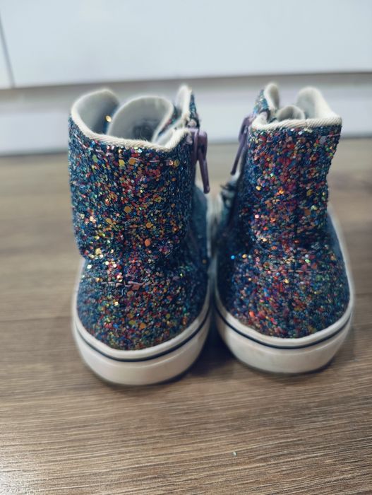 Wysokie trampki NEXT brokatowe r.33