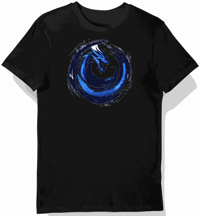 Koszulka męska czarna z motywem smoka z Mortal Kombat M