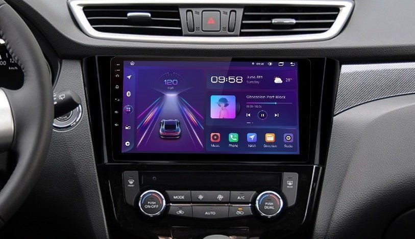 Radio 9" 2DIN Android Auto CarPlay Navi Qashqai J11 X-Trail T32 PL