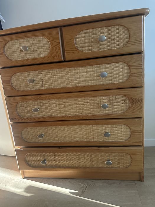Komoda z litego drewna sosnowego 6 szuflad