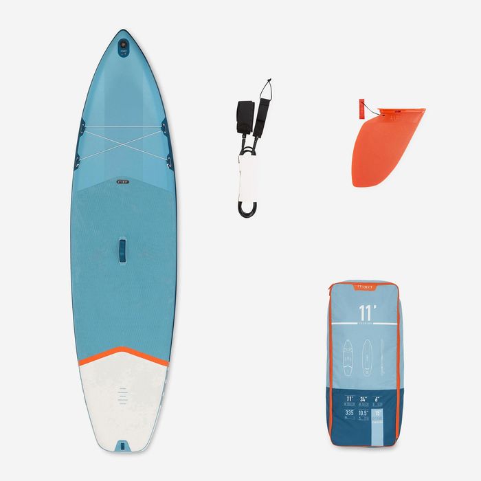 Prancha de Stand Up Paddle insuflável principiante 11 pés Azul