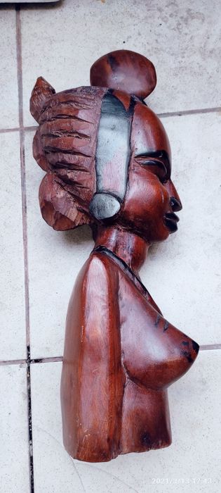 Figura Rzeźba Popiersie kobiety Afryka