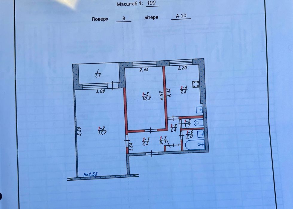 Продаю 2-х кімнатну квартиру, пр. Миру, Левобережний-3