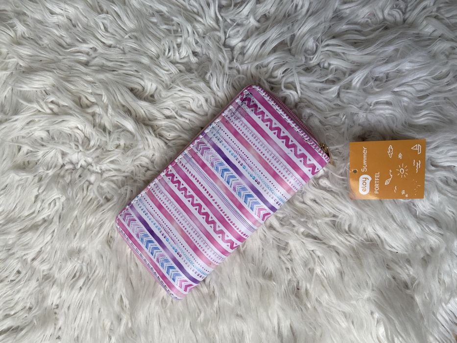 Nowy portfel damski Eloy rozowy duzy portfelik portmonetka