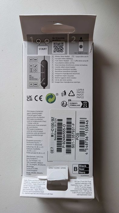 Sony Auriculares Bluetooth WI-C100 - NOVO