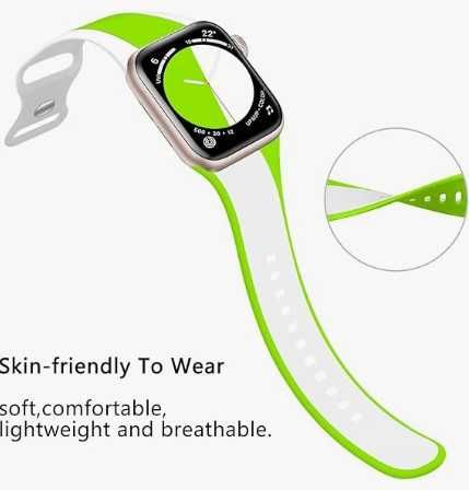 Silikonowy pasek do zegarka Apple Watch dwukolorowy TopPerfekt