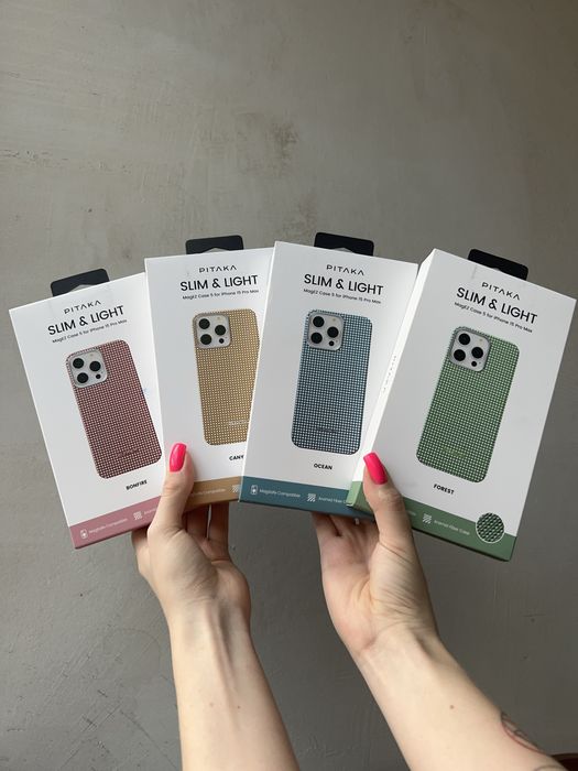 Оригінальні чохли PITAKA iPhone 15 Pro Max в асортименті