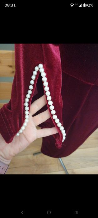 Nowa welurowa  elegancka sukienka damska rozm uniwersalny