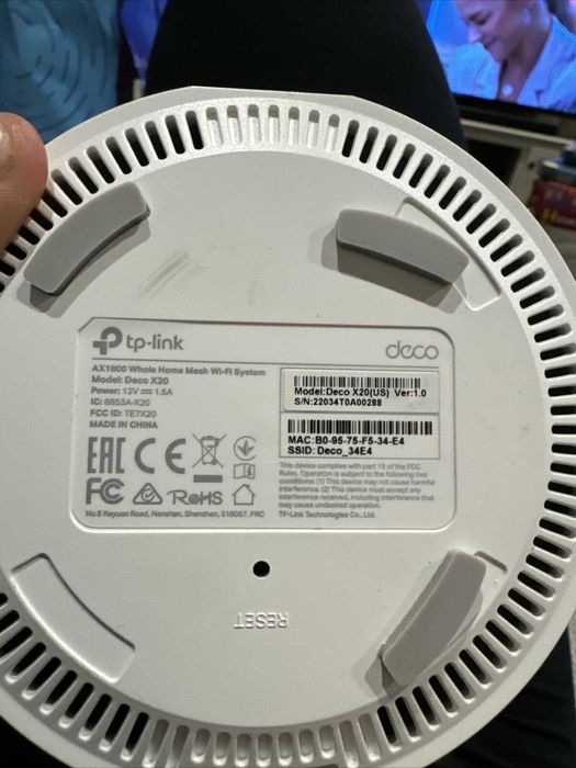 TP-LINK Deco X20 1800 Mbps Mesh WiFi 6 Ethernet Router AX1800