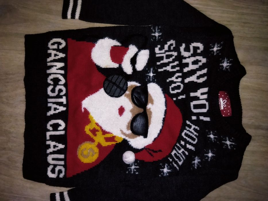 Новогодний свитер футболка на мальчика 7-8 лет