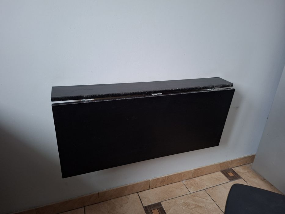 Stolik rozkładany czarny Ikea przyscienny