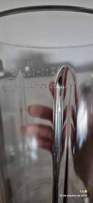 Copo  liquídificador em vidro para máquina Bauknecht