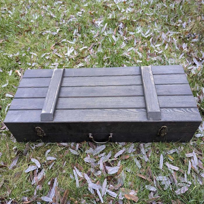 Набір шампурів у кейсі “Чорний лис” на подарунок | набор шампуров