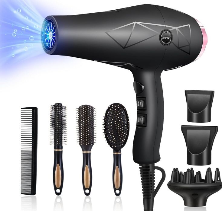 Suszarka do włosów Jolichic Professional silnik jonowy AC o mocy 2400W