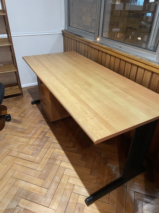 Secretária escritório madeira densa + armário arrumação