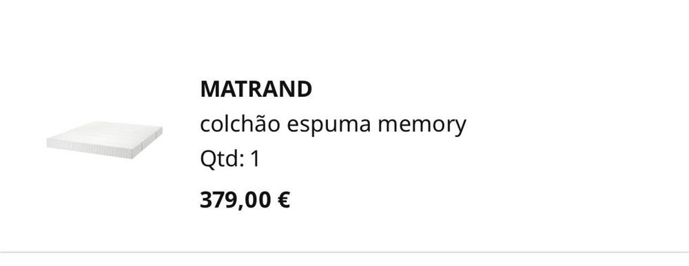 Colchão IKEA MATRAND  — 80x200 cm