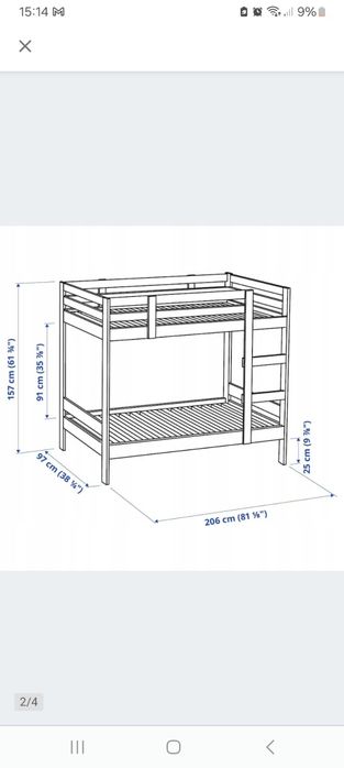 Łóżko piętrowe IKEA MYDAL
