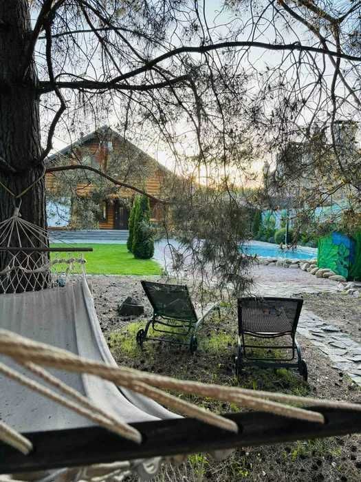 06 Будинок сруб басейн чан баня пляж рибалка на березі Десни Новосілки