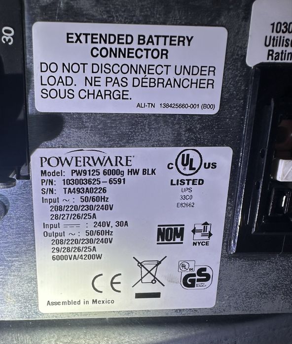 ДБЖ, UPS Безперебійник POWERWARE PW9125 6000g