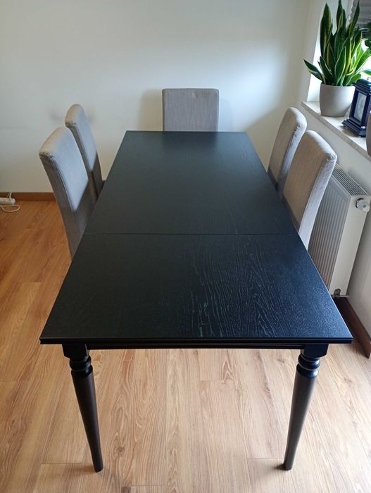 IKEA | stół INGATORP + 6 krzeseł HENRIKSDAL | komplet do jadalni