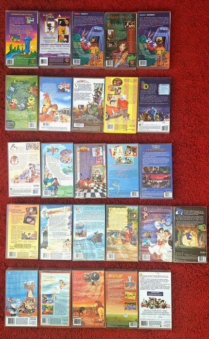 Pack Disney/Pixar/Warner Bros (PT-PT) - Coleção Cassetes Vídeo (VHS)