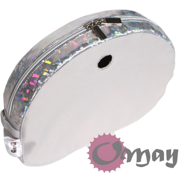 organizer OBAG MOON LIGHT popielaty eko skóra HOLO 2 kieszenie OMAY