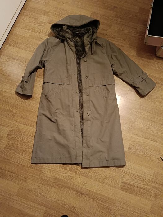 Płaszcz prochowiec ciepły lekki khaki