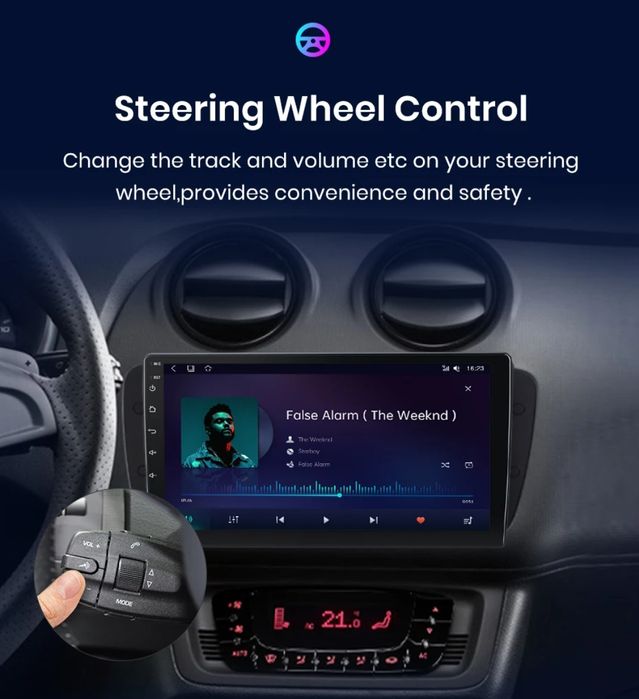 Rádio 9" android Seat ibiza 6J 2009-13 CARPLAY WIFI GPS 2/32GB Novo