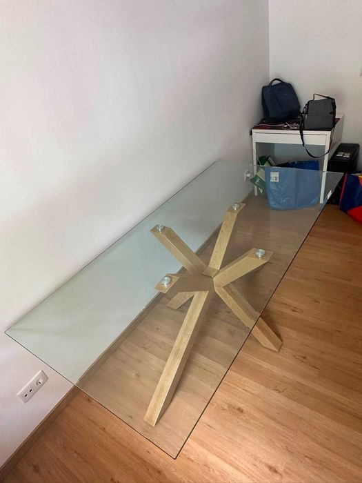 Mesa de sal em vidro