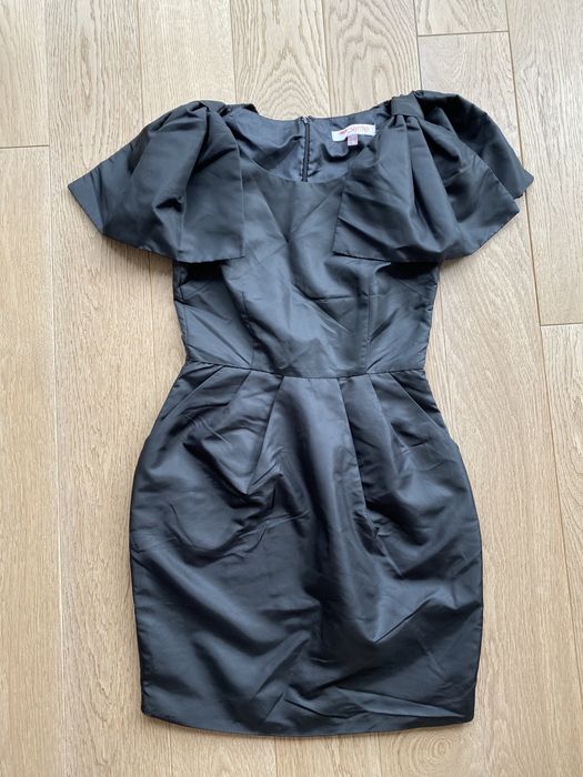 Asos sukienka czarna kokardy xs