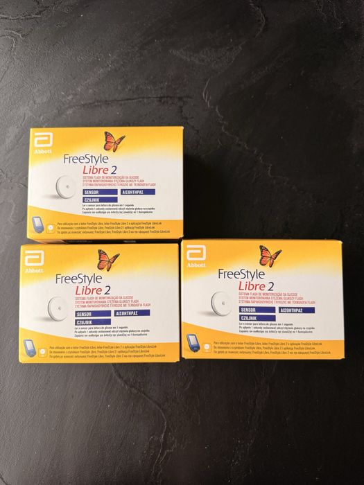 3 sztuki Nowe fabrycznie zapakowane sensory FreeStyle Libre 2