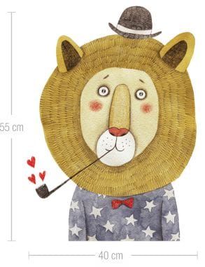 Lew Panda Miś djeco plan toys zara home naklejka na ścianę janod Zarbo