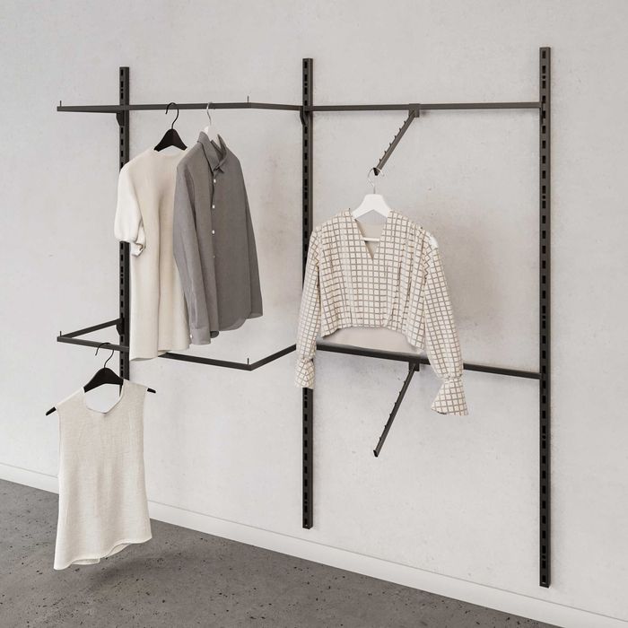 Пристінна стійка з полицями для магазину | Металевий стелаж