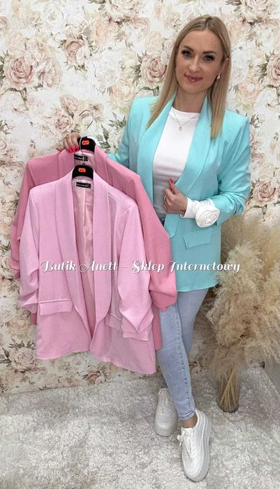Marynarka z Podszewką jasny róż