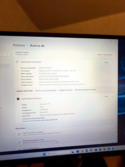 HP Probook 450 G5 - Funciona OK mas sem monitor/teclado - Ler Anuncio