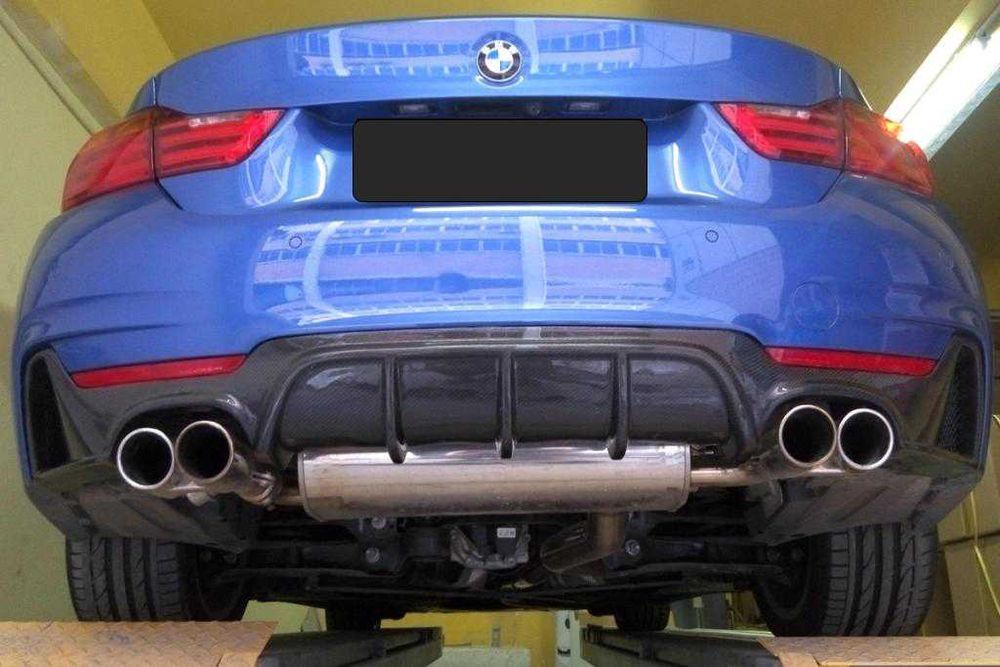 накладка диффузор заднего бампера карбон BMW F32 F33 F36 М Performance