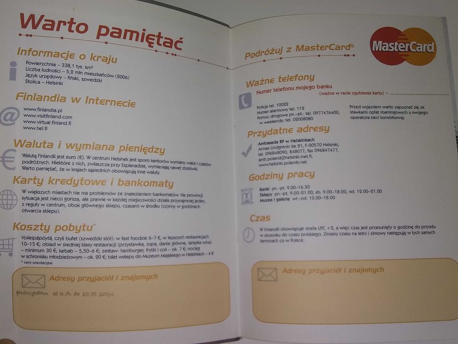 Finlandia Przewodnik MasterCard Pascala