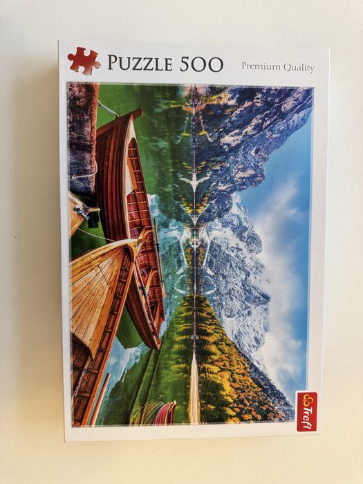 Puzzle 500 szt Jezioro Braies Włochy