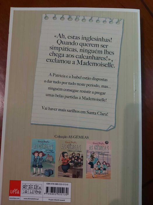 As Gémeas voltam ao Colégio de Enid Blyton editor: Oficina do Livro