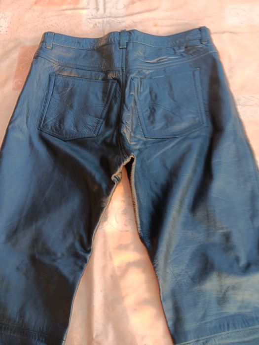 Spodnie skorzane na motocykl, rozmiar L