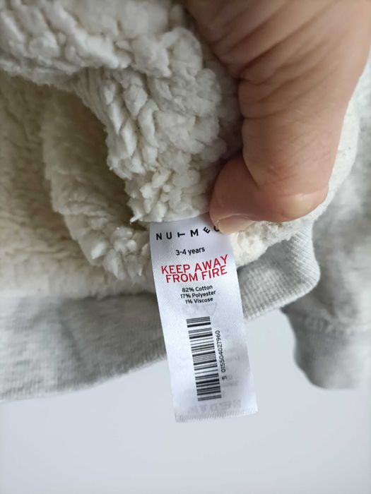 Sweterek ocieplany z kapturem Nutmeg 3-4lata 98-104cm dla dziewczynki