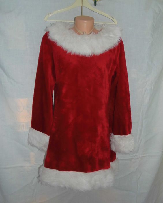 карнавальный костюм помощница санты,снегурочка р. M-L