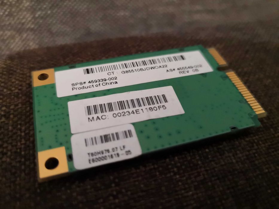 Karta WiFi miniPCIe Atheros 100% ok do laptopa